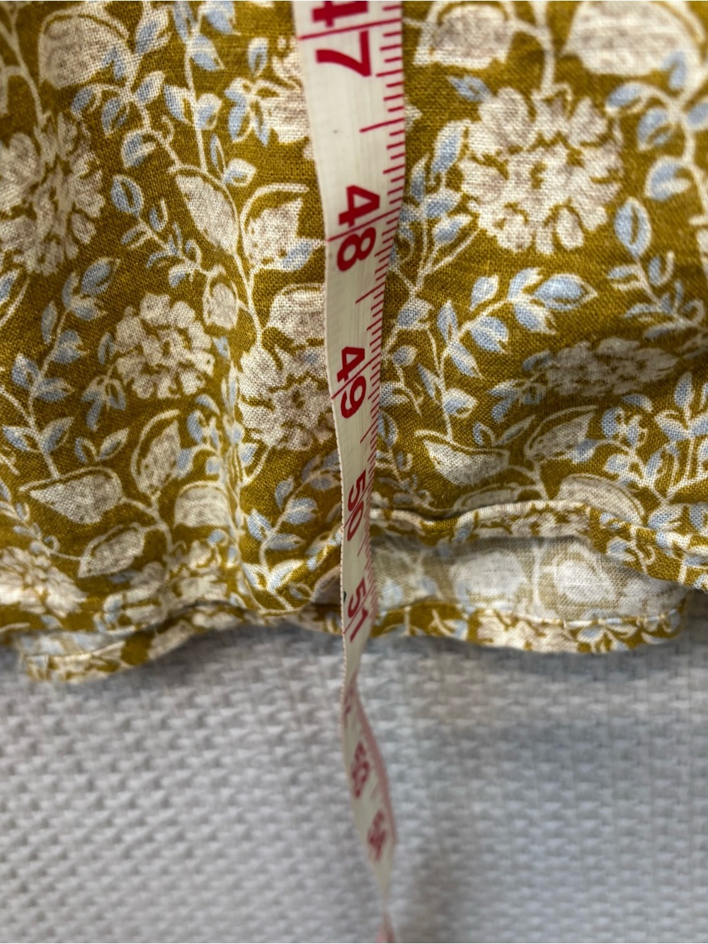 Faherty Women Floral Linen Blend Long Prairie Havana Dress Size S Boho Buttoned - Picture 9 of 9